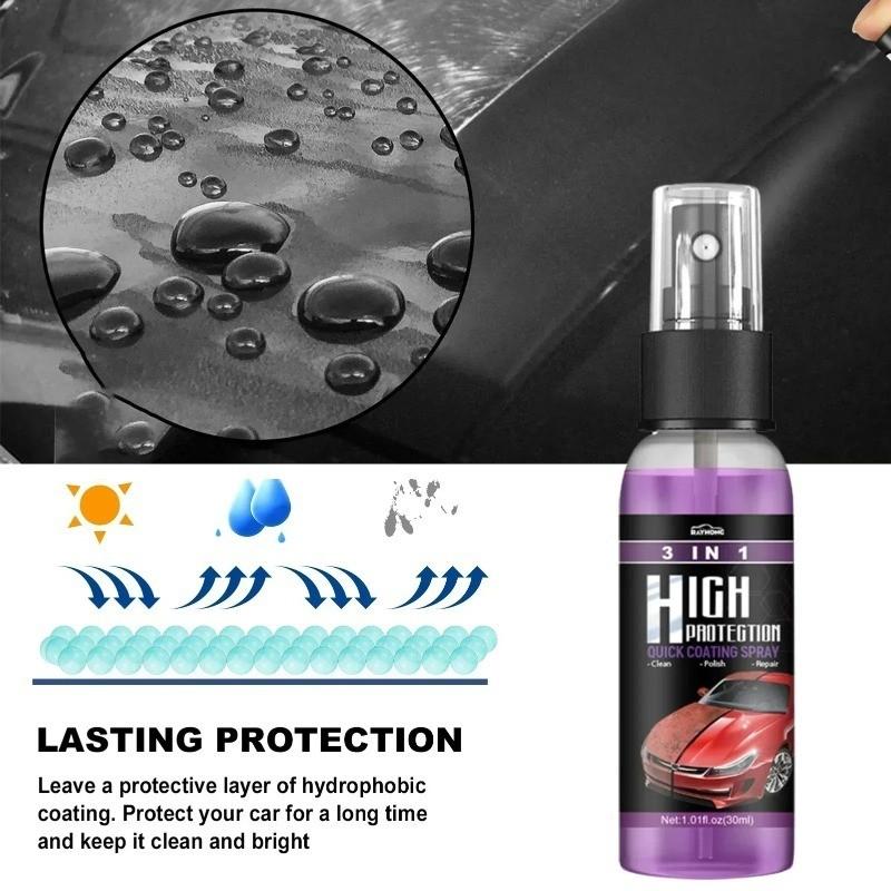 3 In 1 Car Ceramic Coating Spray 100ml Polishing Spraying Wax Polishing Paint Coating Agent Body Compound Scratch Repair