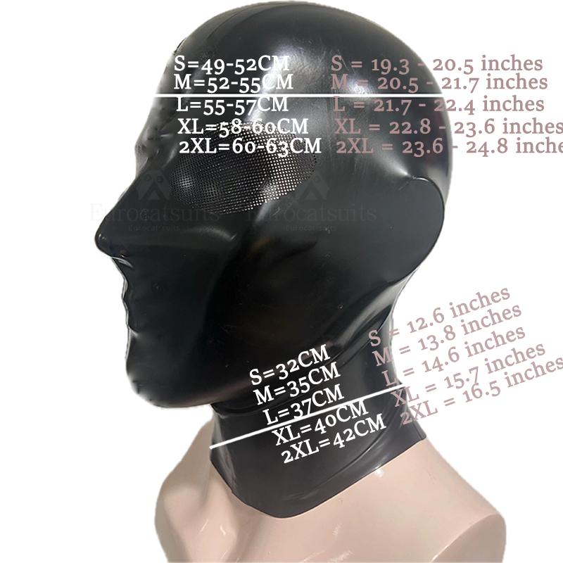 Latex hood  cosplay Cap Costume Accessory fetisch seamless 0.4mm chlorined Clothing Man