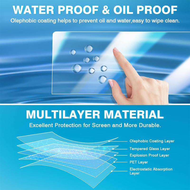 Canvcle 8.7-Inch Screen Protector for 2016-2025 Volvo V90 XC90 S90 XC60 V60 S60 XC40 9H Tempered Glass Navigation Touchscreen Film Easy Install Smooth Touch Protection