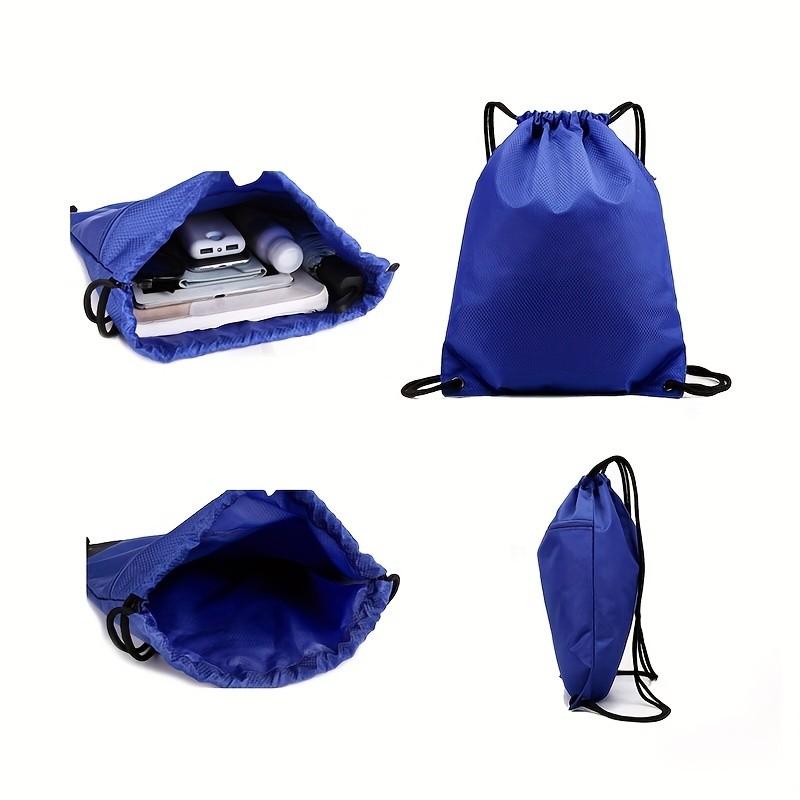 Unisex Drawstring Backpack, Large Capacity Gym Bag with Mesh Side Pockets, Adjustable Straps, Soft Shell Design, Ideal for Travel and Sports