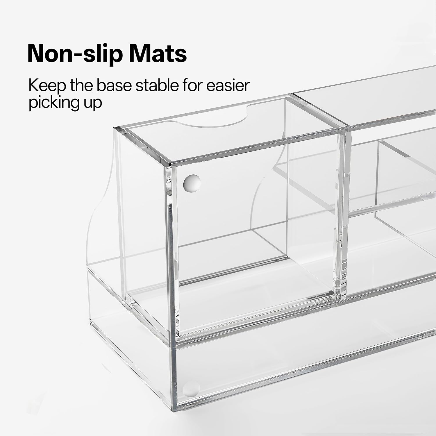 Desk Organizer with Drawer, Pen & Pencil Holder, Multifunctional Desktop  for Office  and Organization (Clear)