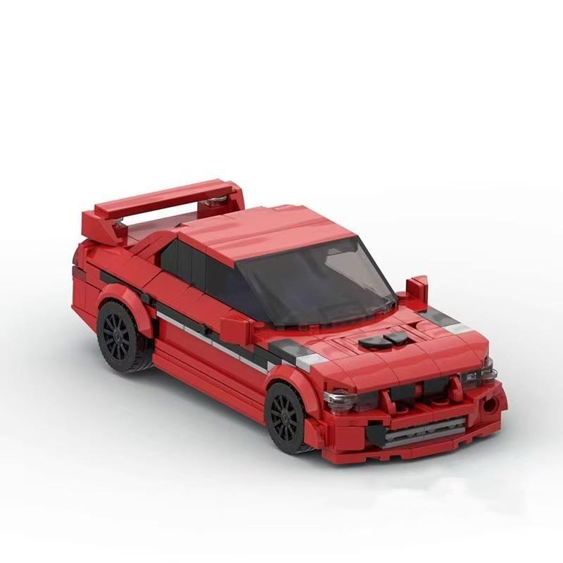Moc Compatible Lego Three Lancer Evo Brick Car Model, Holiday Gift, Unisex Toy, Block Type Bricks & Parts, Creative Building Blocks