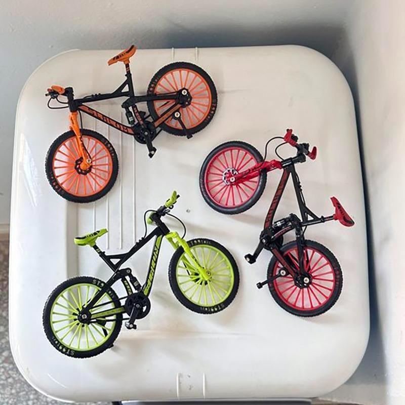 1:10 Mini Finger Bicycle Model, Alloy Simulation Mountain Racing Bike, Collectible Toys for Boys Kids