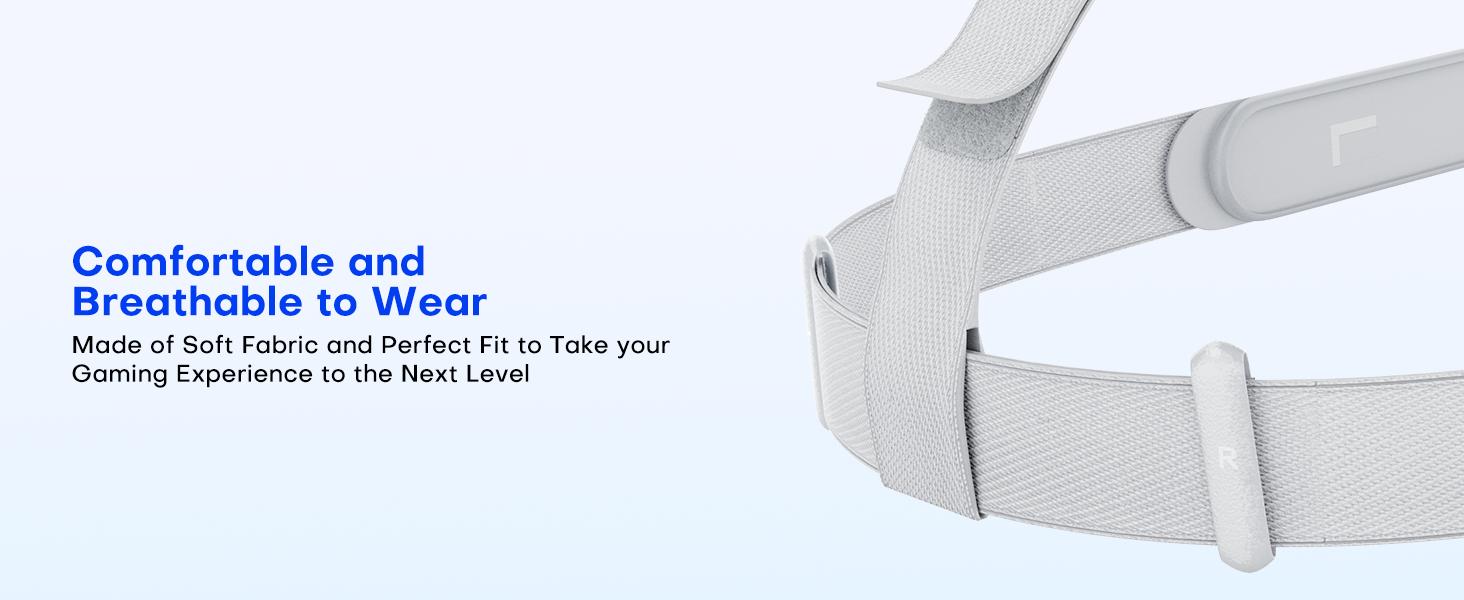 Original Head Strap for Oculus Quest 2, Replacement Head Strap for Meta Quest 2, VR Accessories with 2 Pair Thumb Grip Caps,for Oculus Quest 2,Compatible with Meta Quest 2