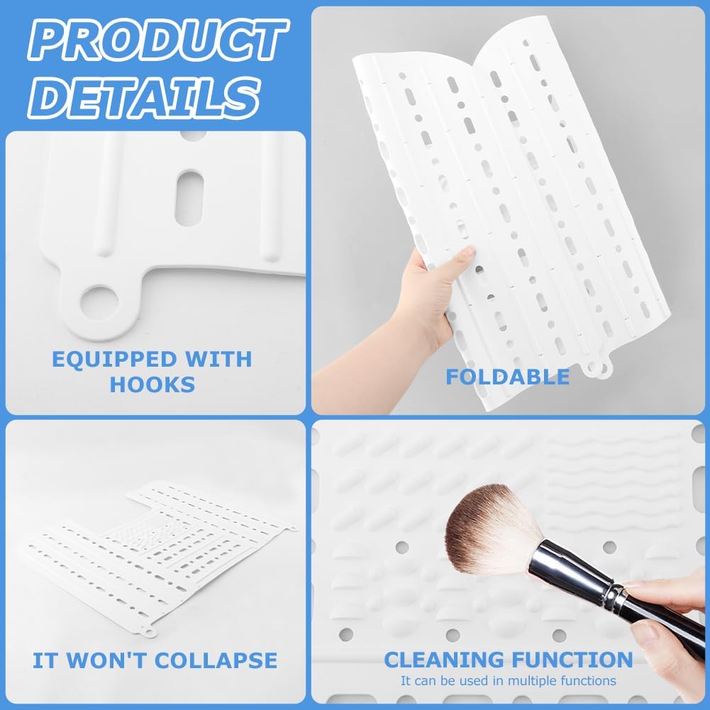Bathroom Sink Cover & Storage Pouch,22" to 9.84" * 16.73" Foldable Sink-Cover for Counter Space, Makeup Brush Cleaning Mat,RV Camper Sinks Cover & for Small Spaces(White)