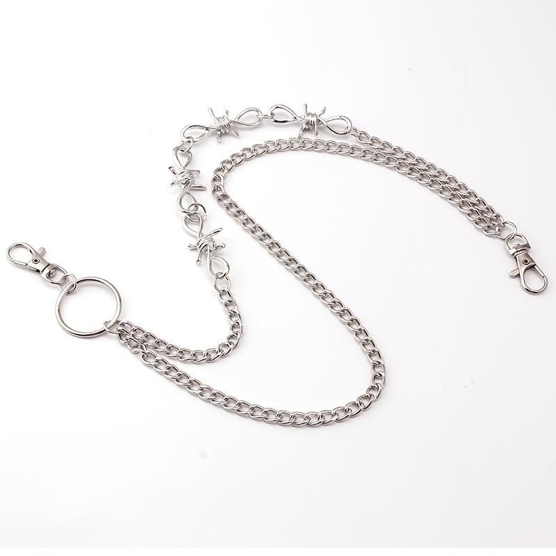 1pc Punk Double-Layer Pant Chain - Edgy Metal Trouser Accessory for Jeans & Shorts. Unisex Streetwear Hip-Hop Jewelry for Club, Party, Concert & Daily Outfits. Great Gift for Gen Z, Festival Goers & Fashion Lovers.