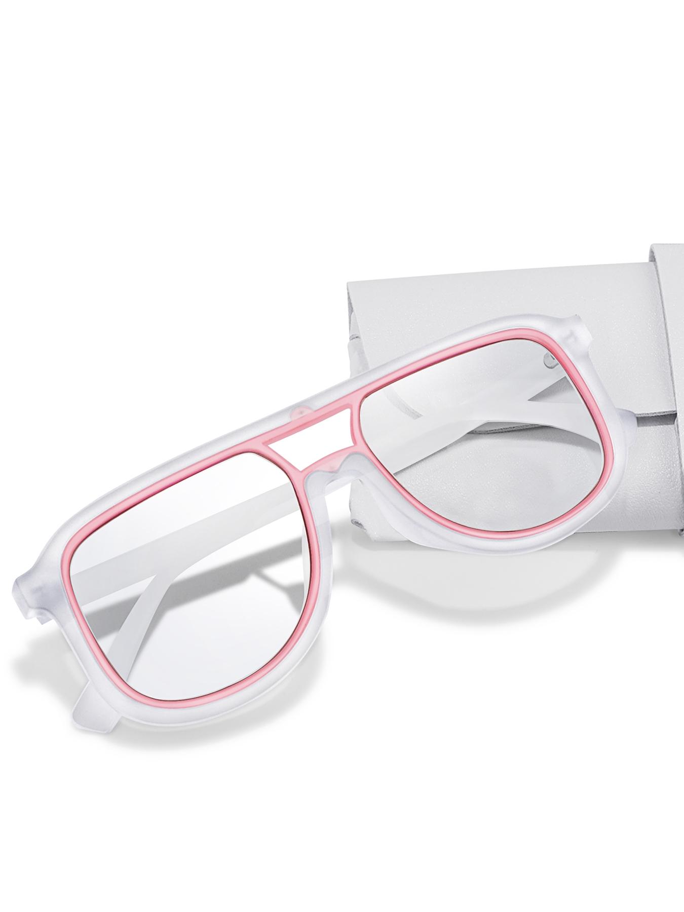 Unisex Colorful Photochromic Sunglasses, Bohemian Style Fashion Eyewear, Casual Plastic Frame, All-Season Decorative Lens