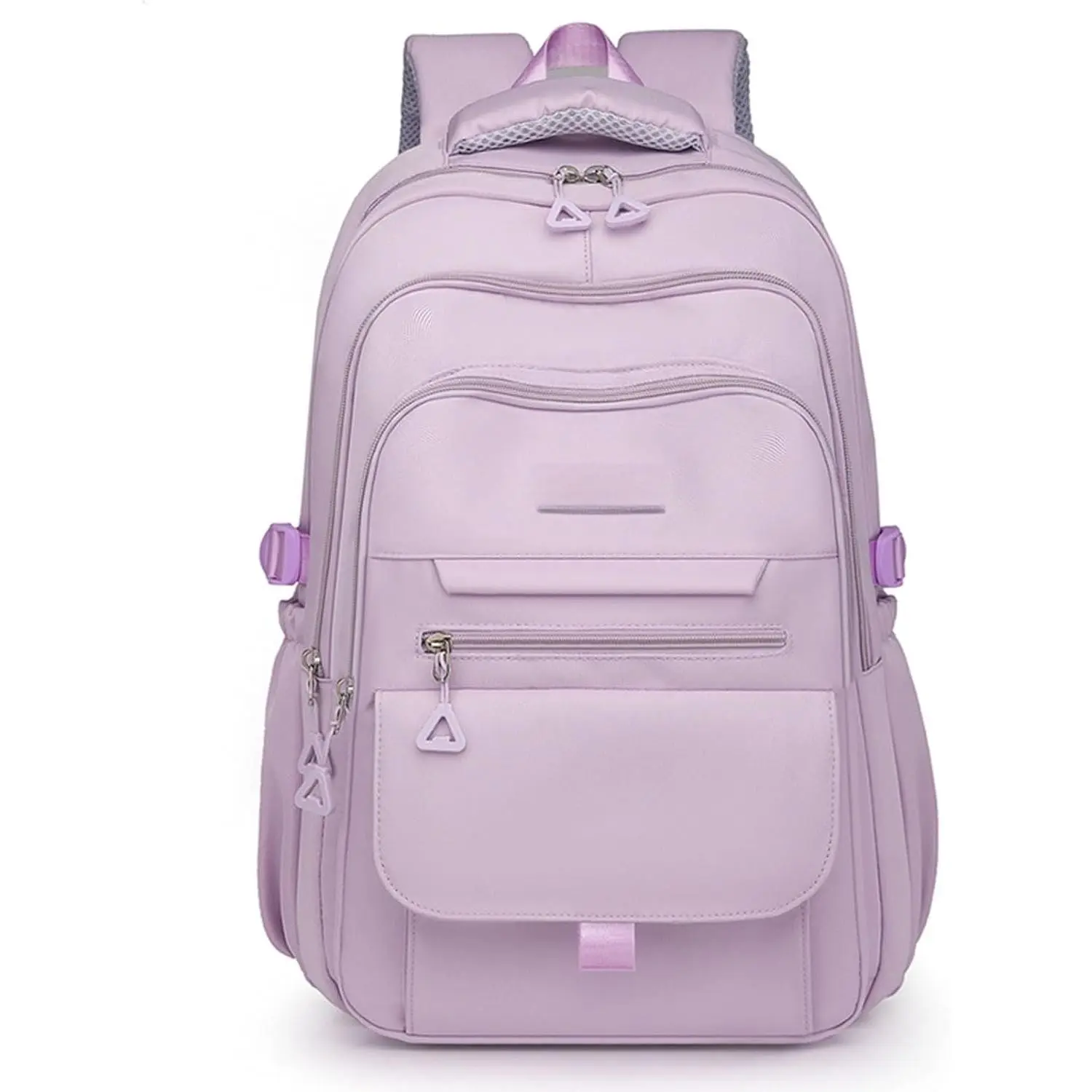 Cute Look Synthetic Student Backpack for Teen Girls, Large Size Daily Use Bag with Multiple Pockets, Lightweight Laptop-Friendly College Bookbag for High/Middle School & Casual Travel