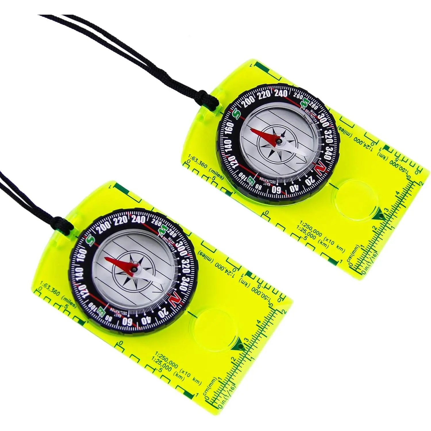 2 count Orienteering Compass,  Hiking  Compass for , Hiking Backpacking Compass Scouts Navigation Compass  Map Reading Compass for Outdoor Camping, ‎Green