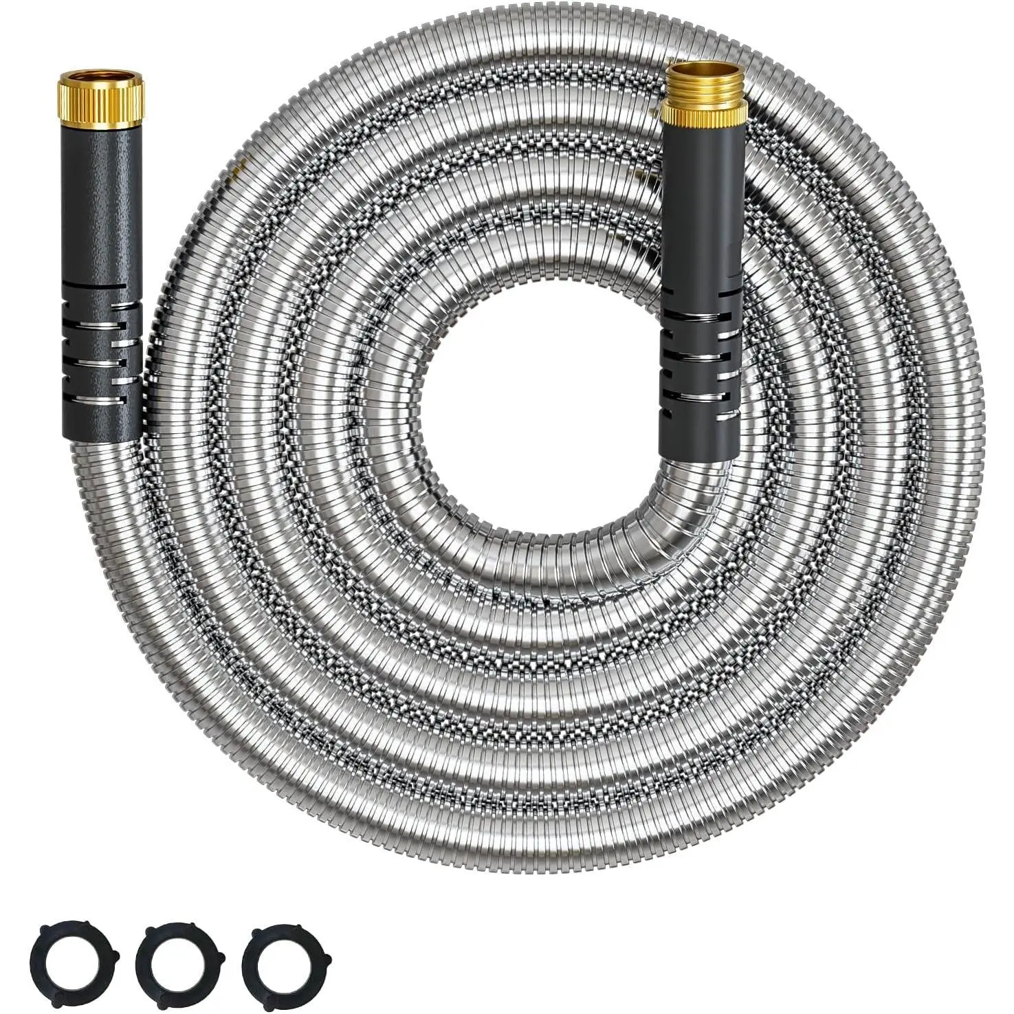 Short Garden Hose 6ft Connector, Female to Male Water Hose for Hose Reel | Flexible Hose Female to Male Metal Leader, Lightweight No Kinking Water Pipe for Yard, Outdoor, Car Washing, Watering
