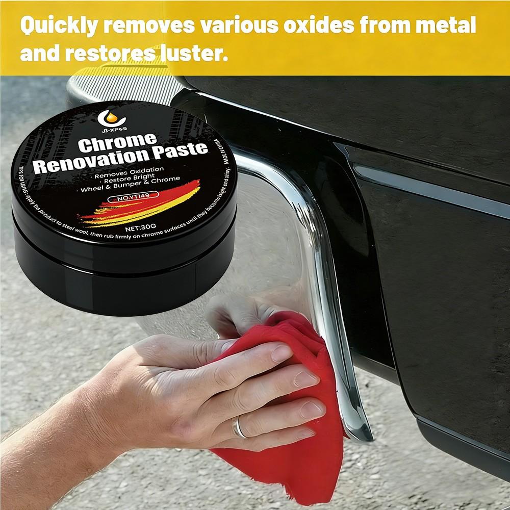 Chrome Repair Paste for Cars, Universal Metal Oxidation Restorer, Polishing Solution for Door Handles, Windows, Bumpers, Professional Results