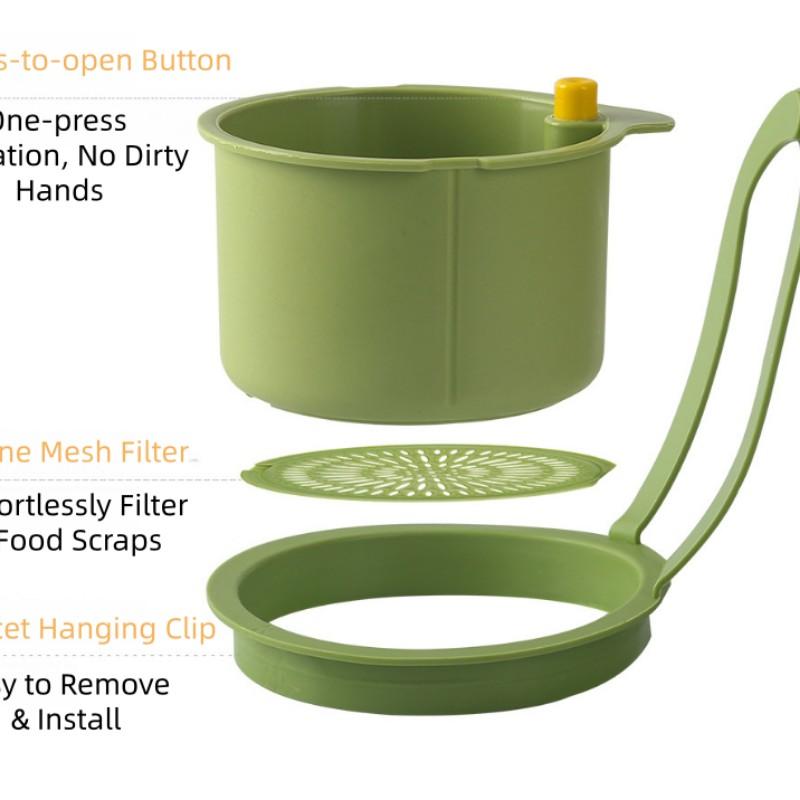 Multifunctional Hanging Sink Filter Basket, One-Button Drain Separation Filter, Kitchen Bathroom Storage, 1 Piece