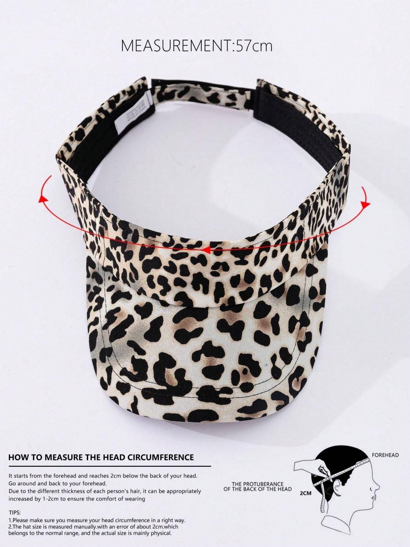 1PC Adjustable Leopard Print Baseball Hat for Women, Perfect for Beach Vacations and Outdoor Parties, Casual Loose-Fit Sun Hat for All Seasons