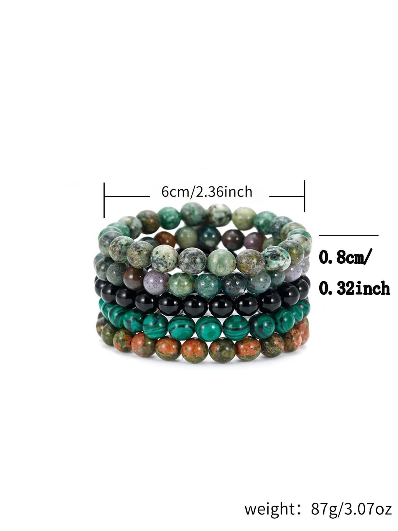Peacock Easton Natural Stone Bracelet for Women, High-End Beaded Jewelry, European and American Fashion Street Style