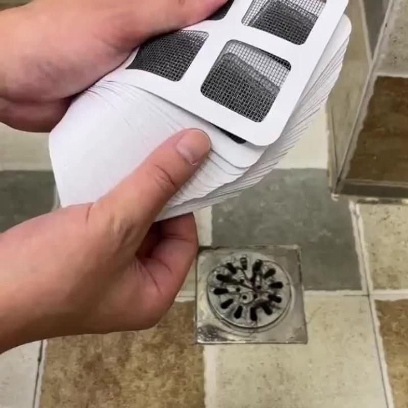 10 Pcs Drain Filter Cover for Hair Plugs, Disposable Shower Drain Hair Catcher, Bathroom Tub Hair Plugs, Floor Sink Filter Strainer Sticker, Drain Protector