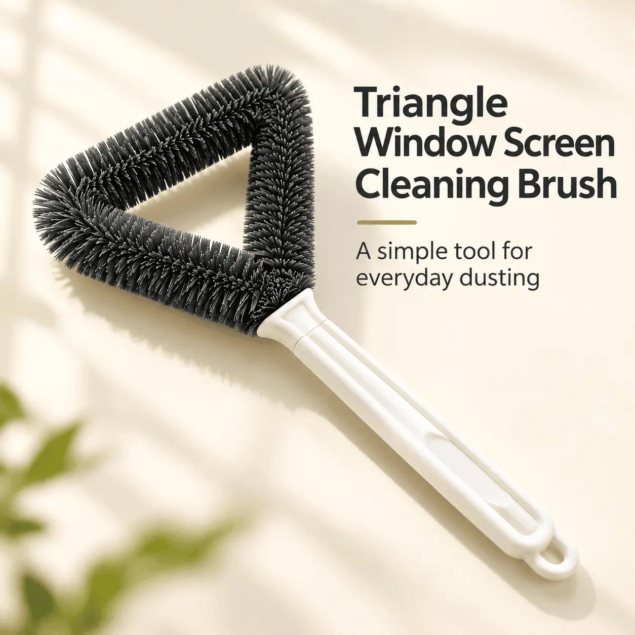 Triangular Window Screen Cleaning Brush – Double-Sided, Wet & Dry Use, Clean Screens Without Removing Them
