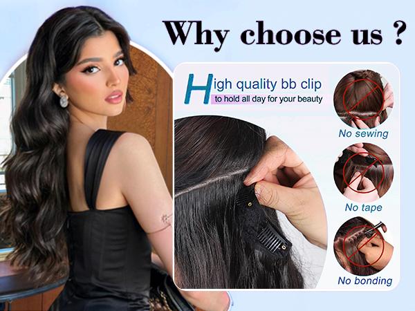 [Iridescent] Clip in Hair Extensions 24/20 Inch 4 PCS Synthetic Natural & Soft Hair & Blends Well Hair Extensions Long Wavy Hairpieces