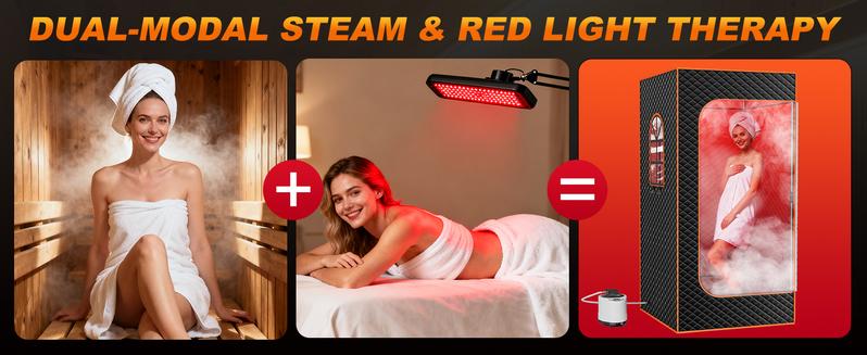 Lilypelle Upgraded 2 Person Portable Sauna Box, Extra Large Portable Steam Sauna for Home,Personal Sauna Tent Full Body with 2 Steamers, 2 Folding Chair,Remote Control