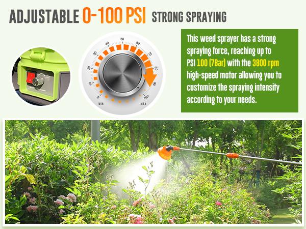 【FathersDayGift】VAXMAY Battery Powered Backpack Sprayer 4 Gallon 100 PSI Electric Garden Sprayer Works with Makita 18V Battery 5 Nozzles Telescopic Wand Included 2.6 Ah Battery & Charger Included, 100 Psi Pressure,father'sdaygifts
