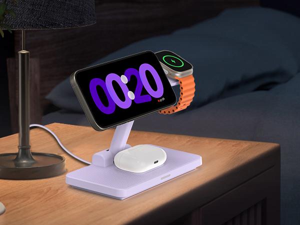 3-in-1 Foldable Charger Stand for MagSafe: Wireless Charging Station for Cellphone iPhone 15/14/13/12 Pro Max Plus Mini, Magnetic Mag-Safe Dock for Apple Watch Ultra/SE/9/8/7/6/5/4/3/2, Air Pods Pro/3/2 Smartphone Electronic Folding with Usb Cable Black 3-in-1 Foldable Charger Stand for MagSafe: Wireless Charging Station for Cellphone iPhone 15/14/13/12 Pro Max Plus Mini, Magnetic Mag-Safe Dock for Apple Watch Ultra/SE/9/8/7/6/5/4/3/2, Air Pods Pro/3/2 Smartphone Electronic Folding with Usb Cable Black