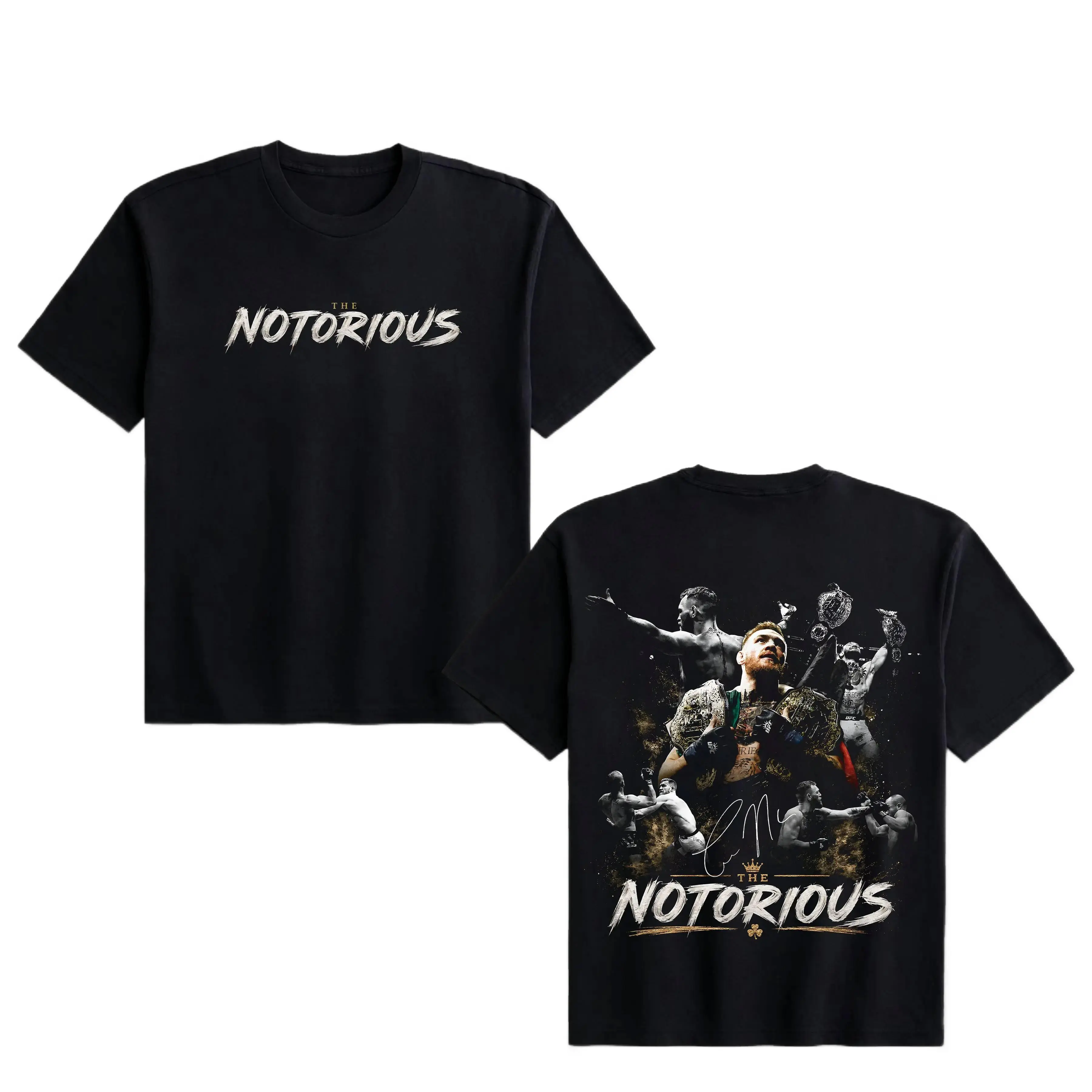 [Sale Up To 50%] Unisex Men's UFC 329 Conor Mcgregor Black Tee, UFC Conor Mcgregor "The Notorious" Tee, UFC Sports Shirt, UFC Vintage Cotton Tee, UFC Merch, Vintage Casual Style Gift