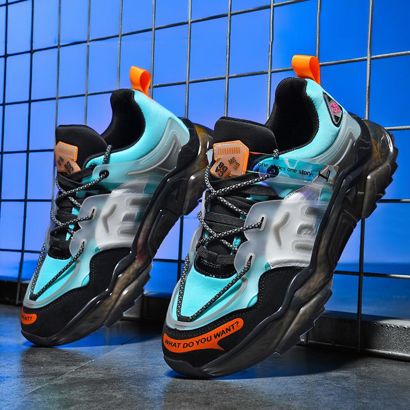 Men's Popcorn Sole Shoes, Lightweight Shock Absorption, All-Season Sport Casual Sneakers, Comfortable and Versatile Footwear