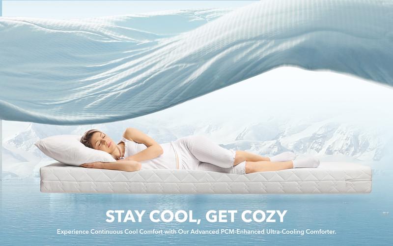 Deconovo PCM Cooling Comforter – Advanced Temperature Control (5°C Below Body Temp), Soft & Breathable, Perfect for Hot Sleepers, All-Season Use