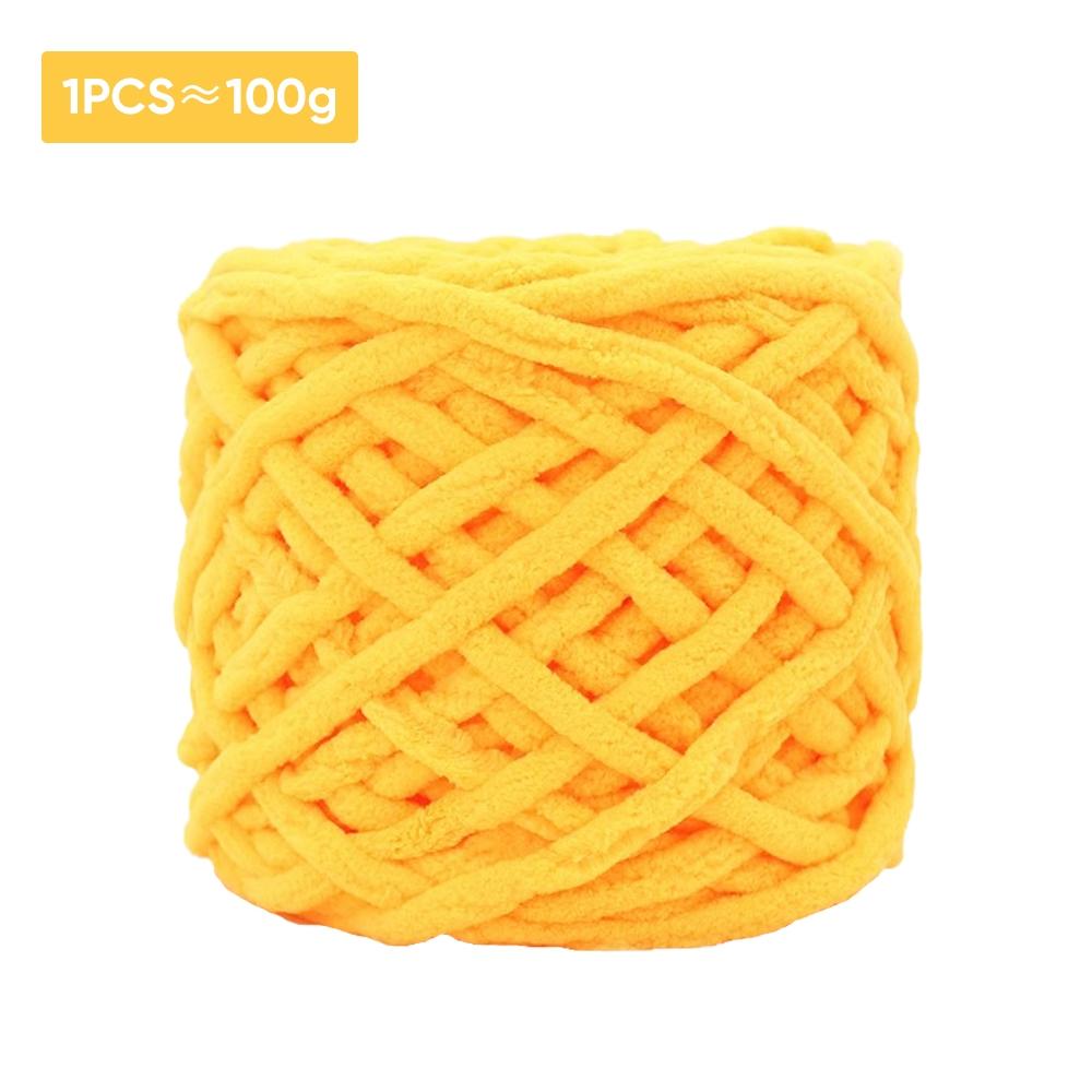 100g Thick Yarn Blanket Hand Knitted DIY Line, Soft Chenille Seat Pad Pet Nest Thread, Icelandic Scarf Hat Rod Needle Patchwork
