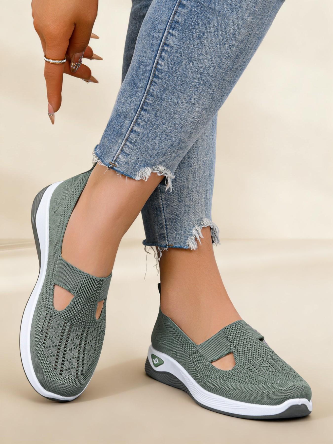 Women's Casual Sports Shoes, Comfortable Fashion Sneakers, Lightweight Soft Sole Mesh Shoes, Daily Outdoor Walking Shoes