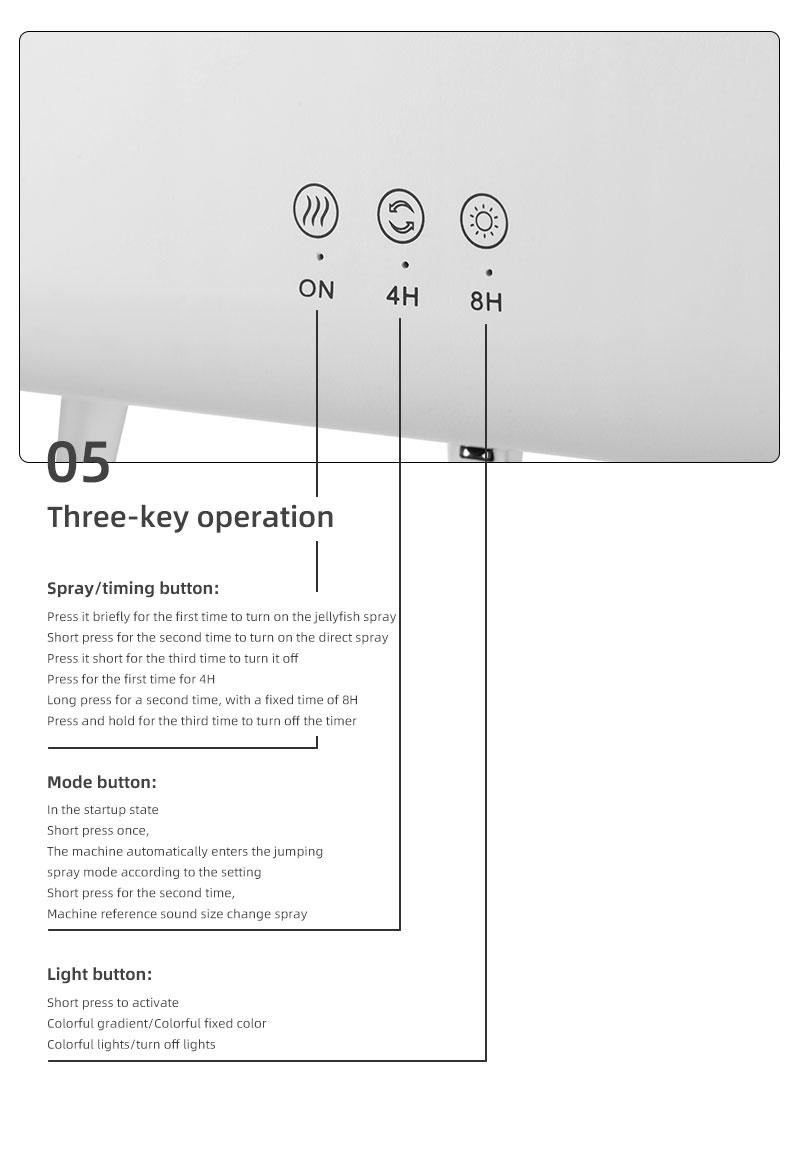 New Seven-Color Jellyfish Sound Scent Diffuser Desktop Humidifier, High Mist Automatic Spray Home Silent Atmosphere, Air Freshener Machine