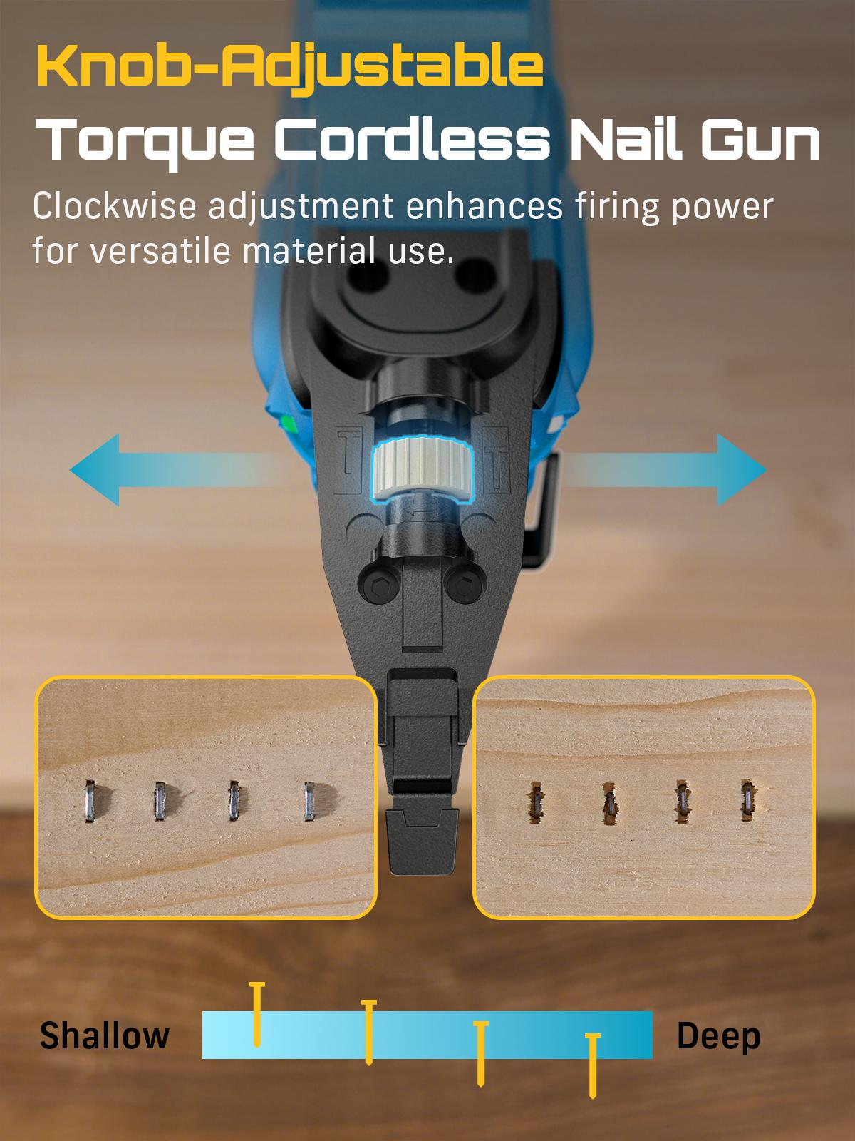 SEESII Cordless 2-in-1 Brad Nailer/Staple Gun (18GA) – 21V Electric Pneumatic Nail Gun w/ 2x4.0Ah Battery & Charger, 1000Pcs Nails, Adjustable Depth | Single/Contact Firing for Upholstery, Woodworking, DIY, dealsforyoudays,HKF50