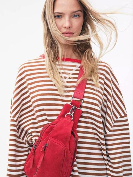 Women's Loose-Fit Casual Colorblock Striped Long Sleeve Pullover Hoodie, Fashionable All-Season Wear, Stylish Daily, Womenswear