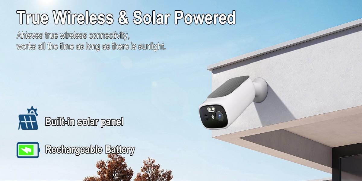 2K Smart Solar Camera, Wall-Mounted Night Vision Camera, Two-Way Audio WiFi Camera, Wireless Outdoor Waterproof, 7500mAh Camera, Mini Solar Camera, Subscription-Based AI Face Recognition/Vehicle/Pet Detection, Supports Cloud Storage, SD Card, TF Card
