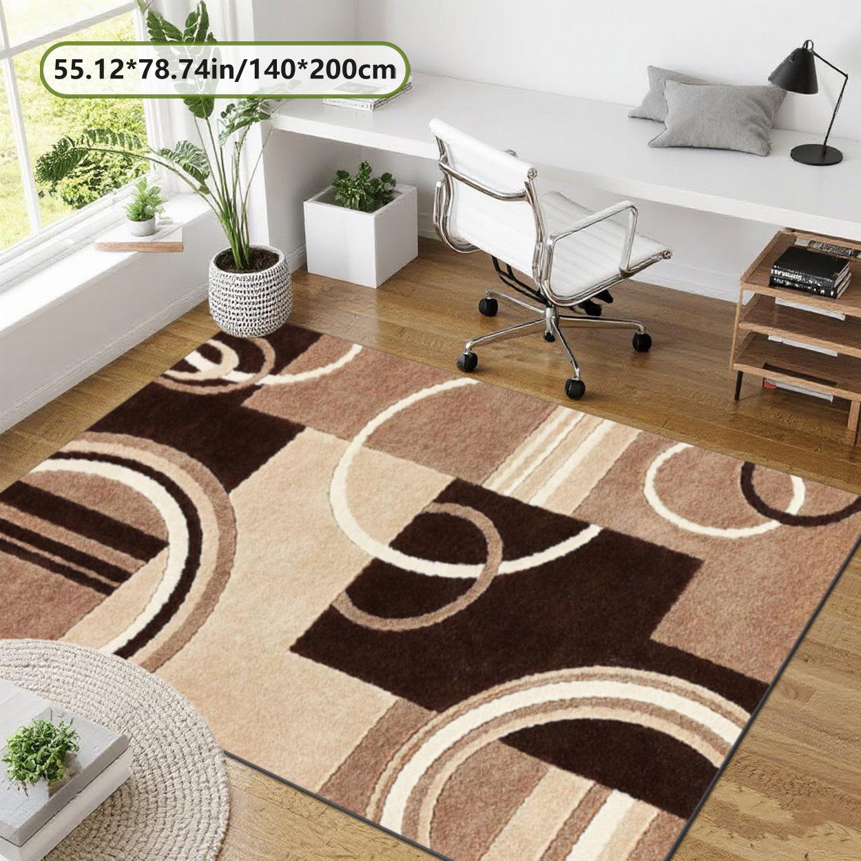 Velvet soft and comfortable patterned printed carpet, Abstract Rugs, Geometric Pattern Rug, suitable for multiple scenarios, available in various sizes, soft and non-shedding.