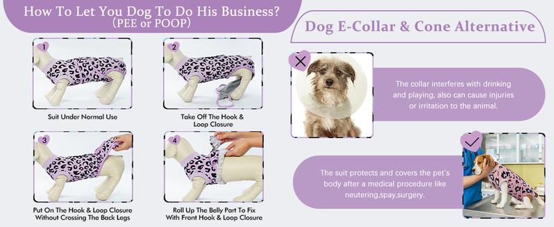 Kuoser Dog Recovery Suit for Dogs After Surgery,Professional Surgical Onesie for Female Male Dogs Spay Neuter,Soft Dog Surgery Suit Bodysuit for Abdominal Wounds Skin Disease, Fuddle wuddle patch puppy