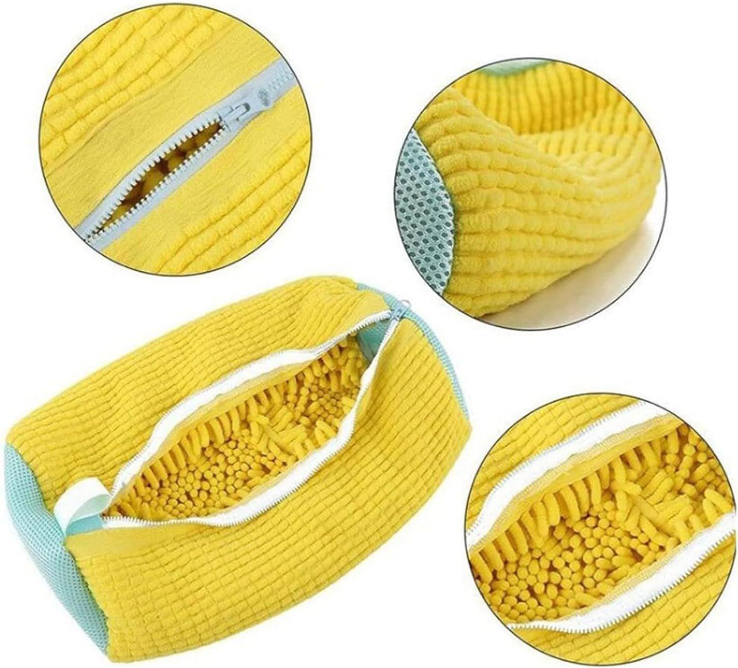Lazy artifact shoe wash bag cylindrical polyester cotton laundry bag shoe protection anti-deformation wash bag