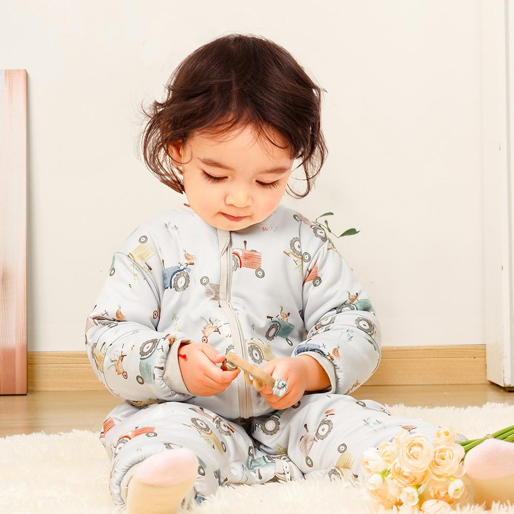 Rainbow Print Baby Sleeping Bag, Cute Cartoon Print Detachable Legs Zipper Sleeping Bag, Newborn Infant Kids Comfortable Nightgowns