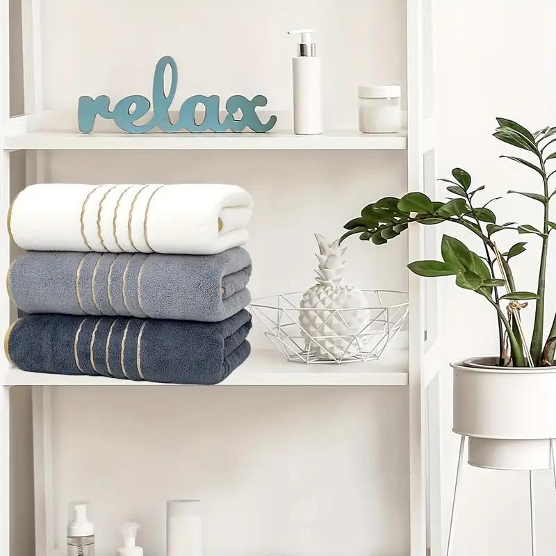 Bath Towel Set, 2 Counts/set Including 1 Count Bath Towel & 1 Count Towel, Soft Absorbent Towel for Bathroom, Gym, Party, Gift, Holiday and Hotel #TOP PICKS