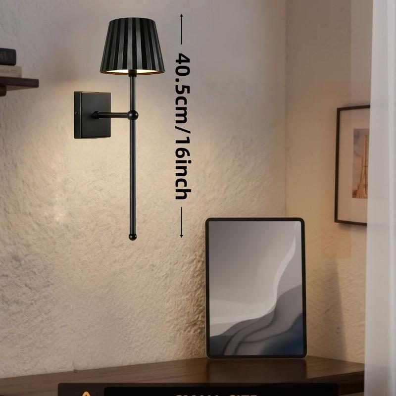 Touch Control LED Wall Light Set, USB Metal Wall Lamp with Remote, Dimmable, Timer, 3 Color Temperatures, Rechargeable Battery, Bedroom Living Room Hallway, Home Decor Lighting, Decorative Wall Lamp, Lighting Modes Adjustable, Adjustable Lights