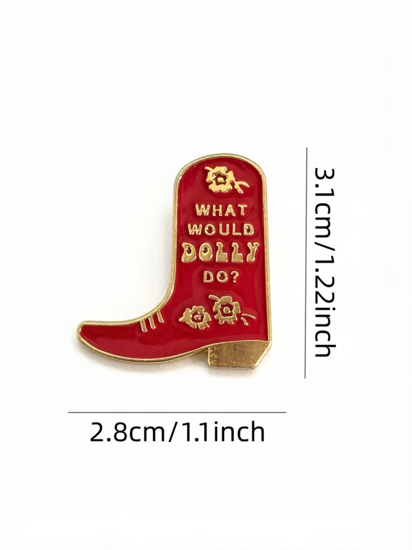 Cowboy Boot Enamel Pin, Western Country Music Female Brooch, Perfect for Bags, Hats, and Clothing Accessories
