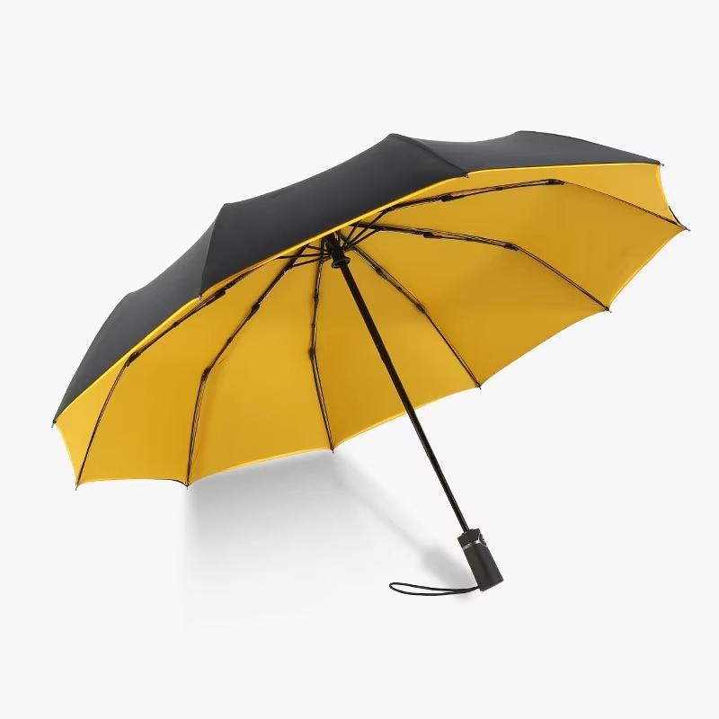 Luxury Business Umbrella, Windproof Sunscreen Folding Umbrella, Automatic Open, Double Layer 10 Rib Design, Lightweight & Portable