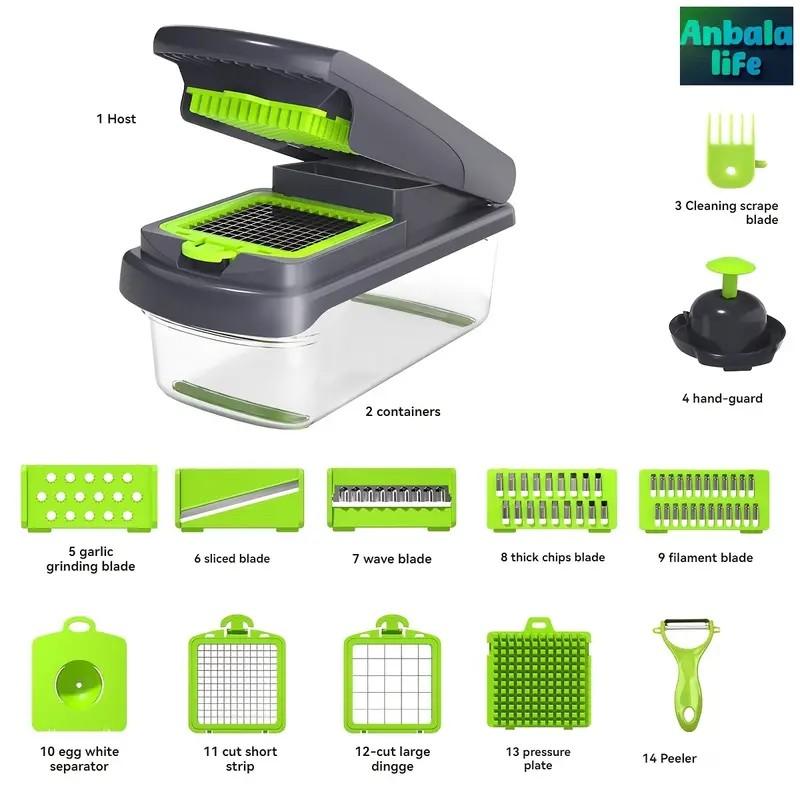 Multifunctional Vegetable Chopper, Garlic Chopper, Onion Potato Grater,Vegetable Cutting Machine,Kitchen Accessories Utensils