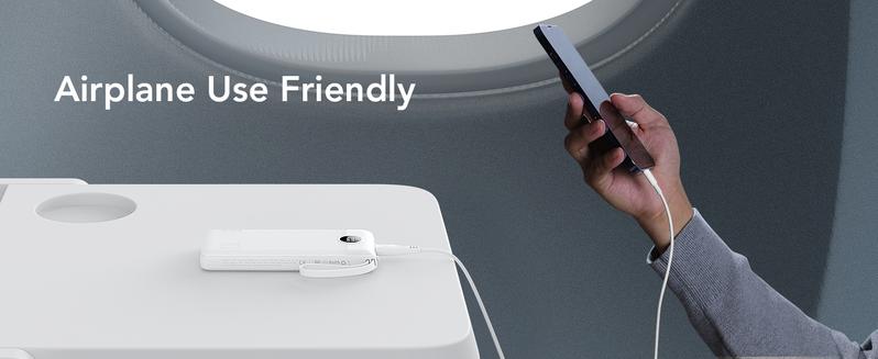 VRURC 10000mAh Portable Power Bank with 4 Built-in Cables Fast Charging LED Display Travel Battery Pack for iPhone Samsung Android Tablet iPad Earbuds USB Type-C & Micro USB Chargeable with Lanyard Smartphone Black Charger