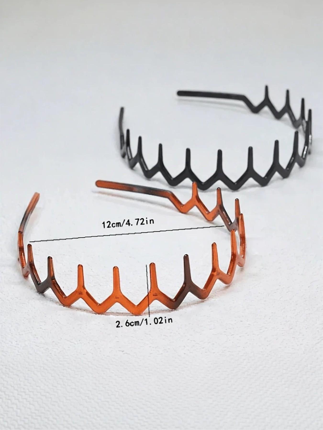 4pcs/2pcs Wavy Serrated Headbands, Wide Leopard Print Minimalist Non-Slip Headbands, Unisex, Hair Care Accessories, Headbands, Zigzag Headbands, Hair Accessories Hairband