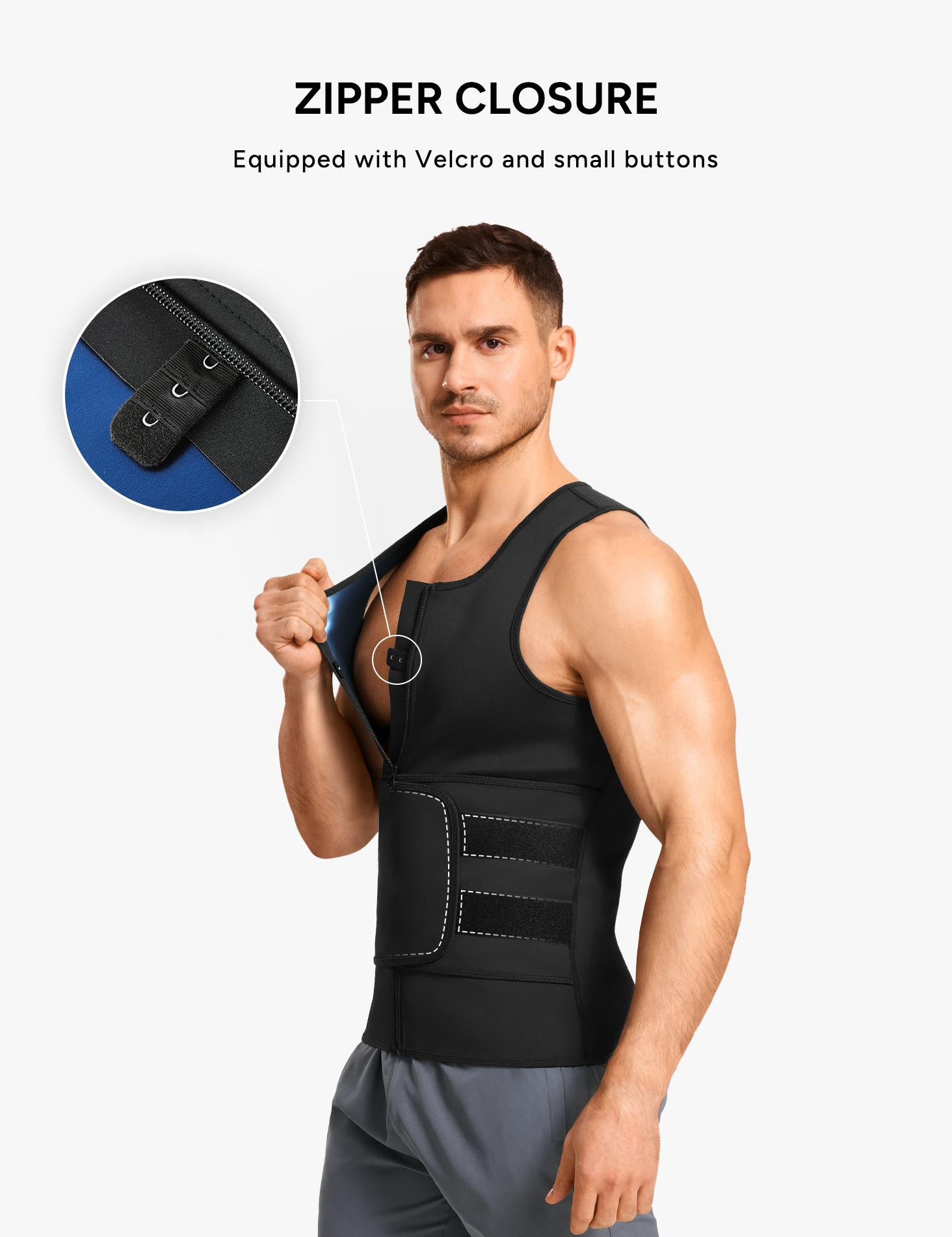 Nebility Men's Thermal Sauna Vest - Heat-Reflective Coating Compression Shirt Masculine Menswear