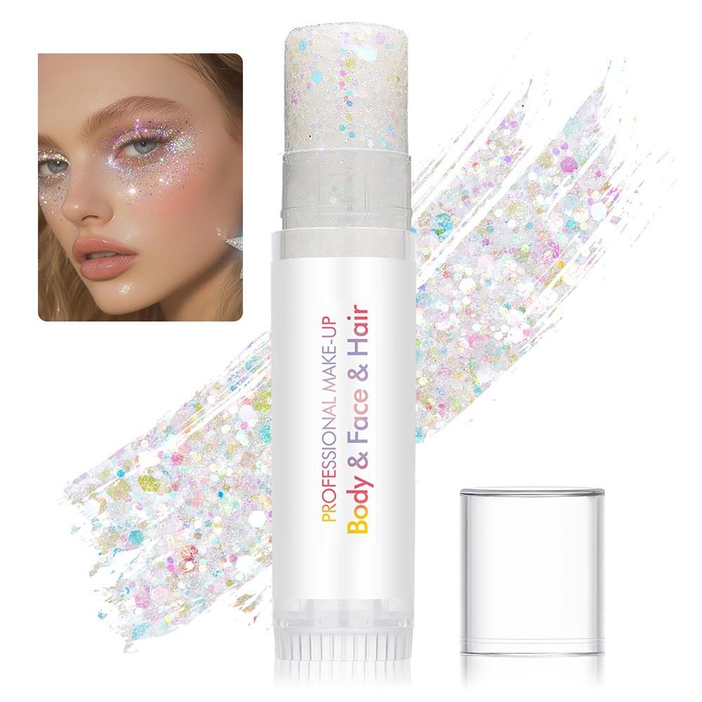 Single Pack Diaoni Music Festival Body Glitter Stick, Long-Lasting Shimmer, Sparkle Body Glitter, Hair Decoration, Ideal for Cosplay, Parties, Halloween