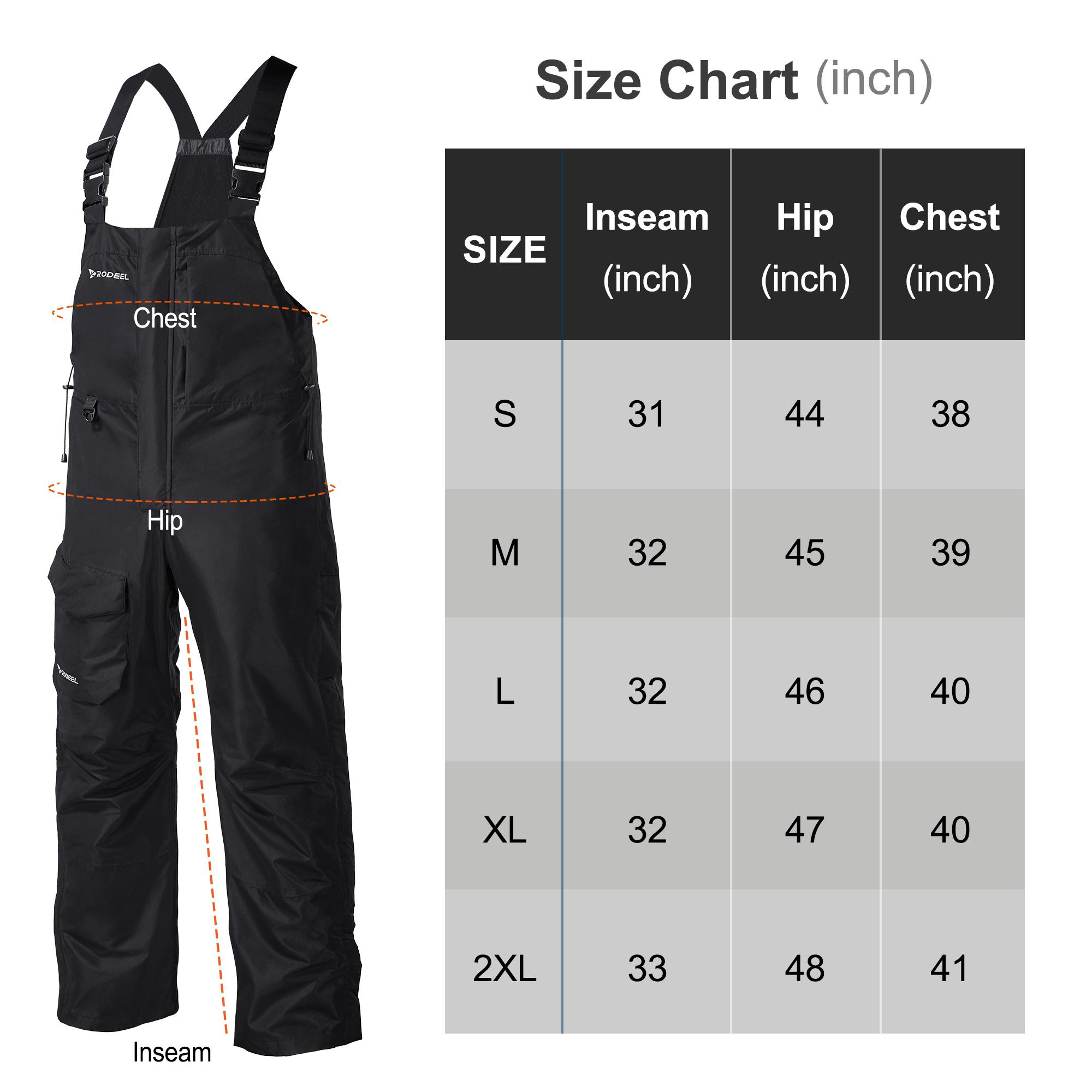 【RODEEL】724 Premium Waterproof Bib Overalls Men Tactical Rainwear with Adjustable Suspenders and Multiple Pockets Relaxed Rain Pants Workwear for Outdoor Sports Fishing Boating Car Washing Construction Landscaping Gardening Menswear, Holiday Gift
