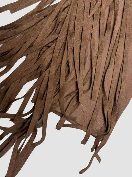 Women's Long Sleeve T-Shirt, One Shoulder Design with Fringe Detail, Perfect for Outdoor Activities & Casual Wear