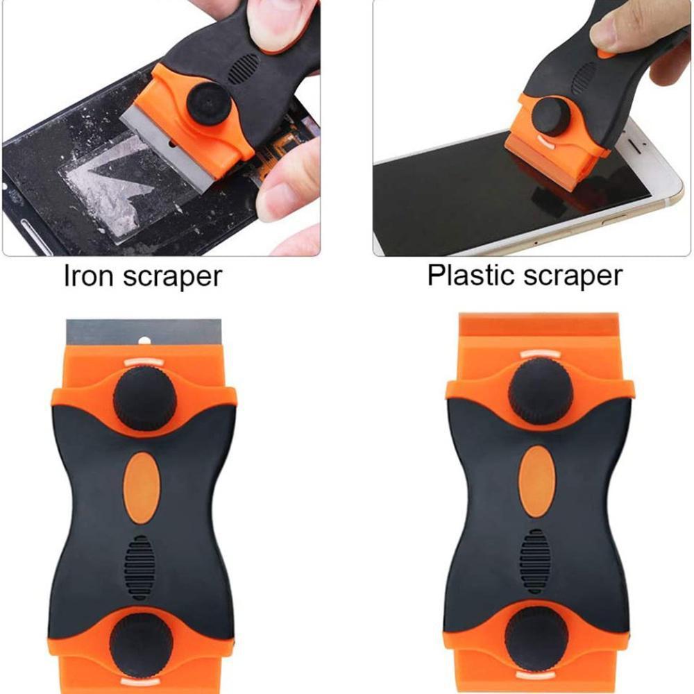 Professional-Grade 21-Piece Dual-Blade Car Window Tint Tool Set - Tint Removal, Vinyl Sticker Scrapers, Multi-Purpose Auto Detailing Tools - Non-Slip & Durable for Automotive/Home Use - Car Window Tint Removal Kit