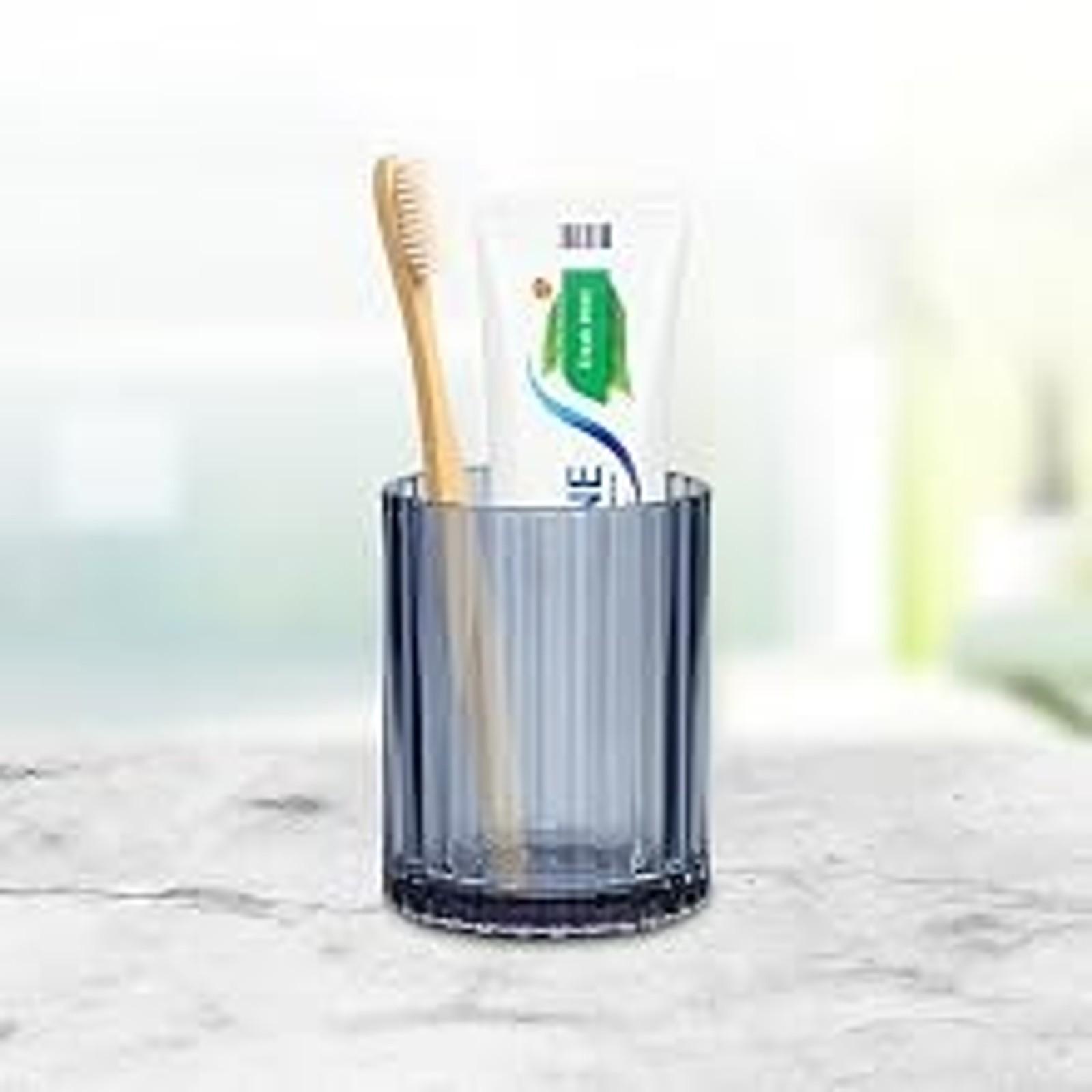 Glass Bathroom Accessories Set, Blue 4-Piece Bathroom Set